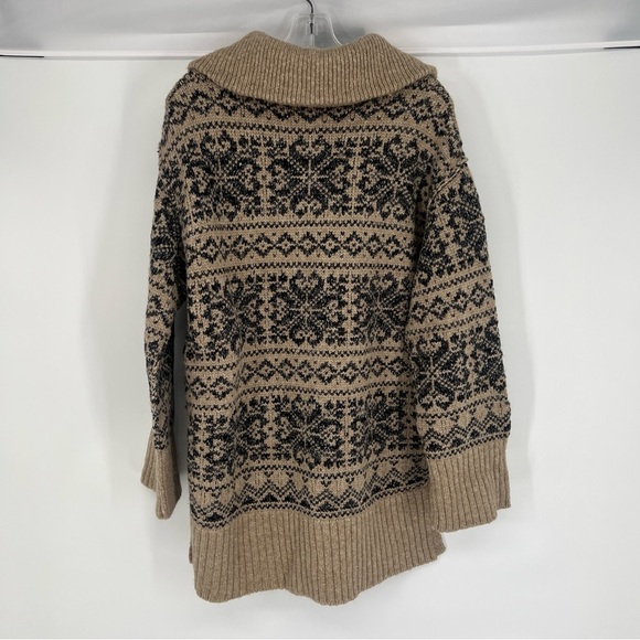 Free People Mt. Snow "SKI" Half Zip Collared Winter Knit Pullover Tunic Sweater - Picture 8 of 11